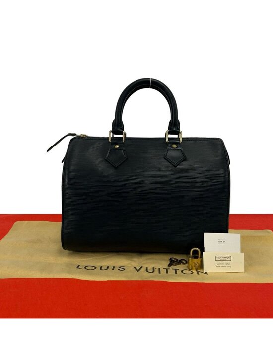 Louis Vuitton Handbags - Louis Vuitton with Lock Vintage Speedy 25 Epi Leather Mini Boston Bag Noir